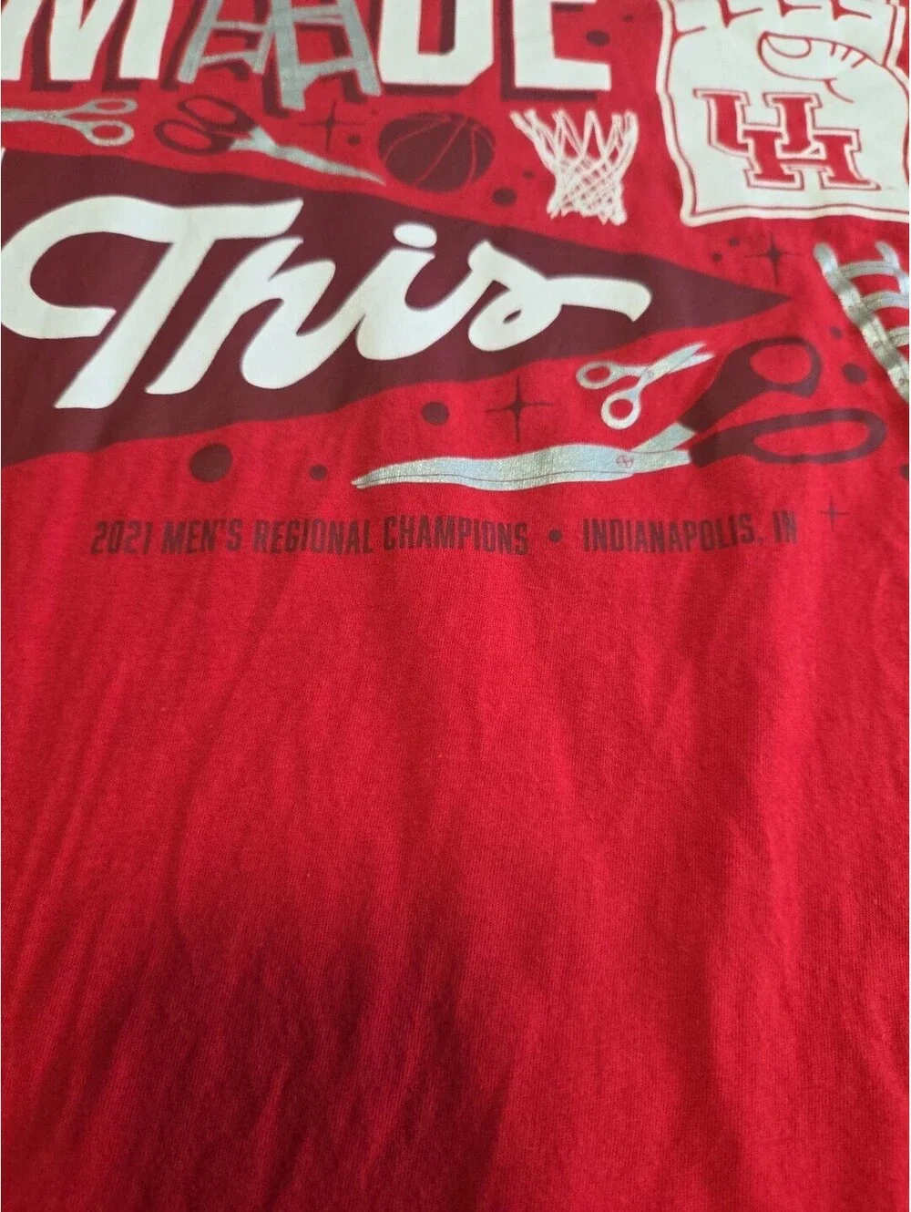 Jordan Brand Houston Cougars 2021 Final Four Locker Room Shirt Red XL NCAA